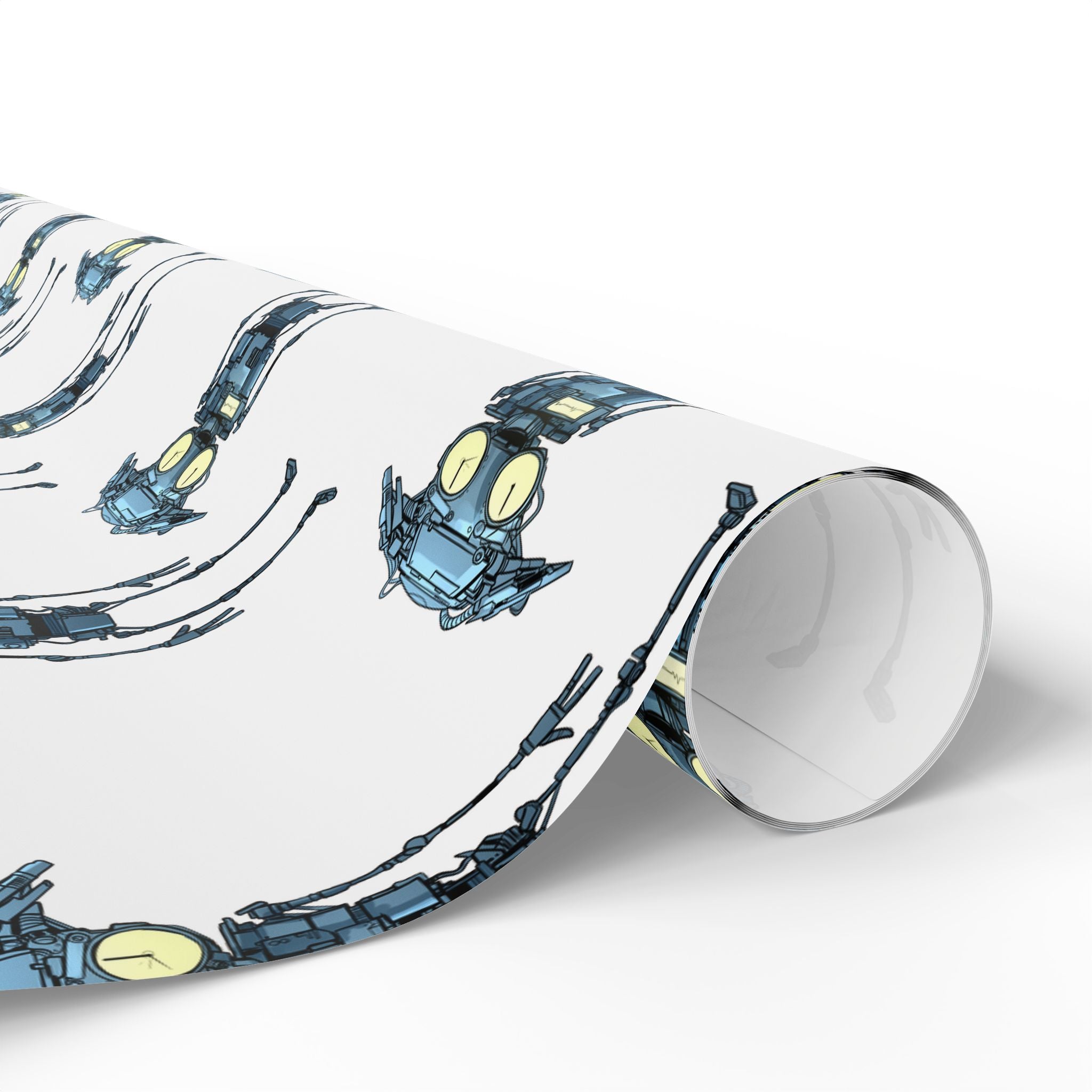 Bl!p the Bot Wrapping Paper — Cute Blue Robot