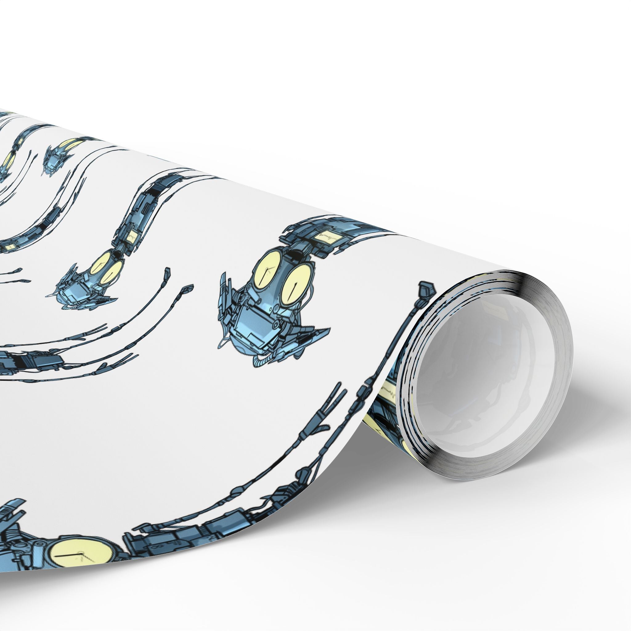 Bl!p the Bot Wrapping Paper — Cute Blue Robot
