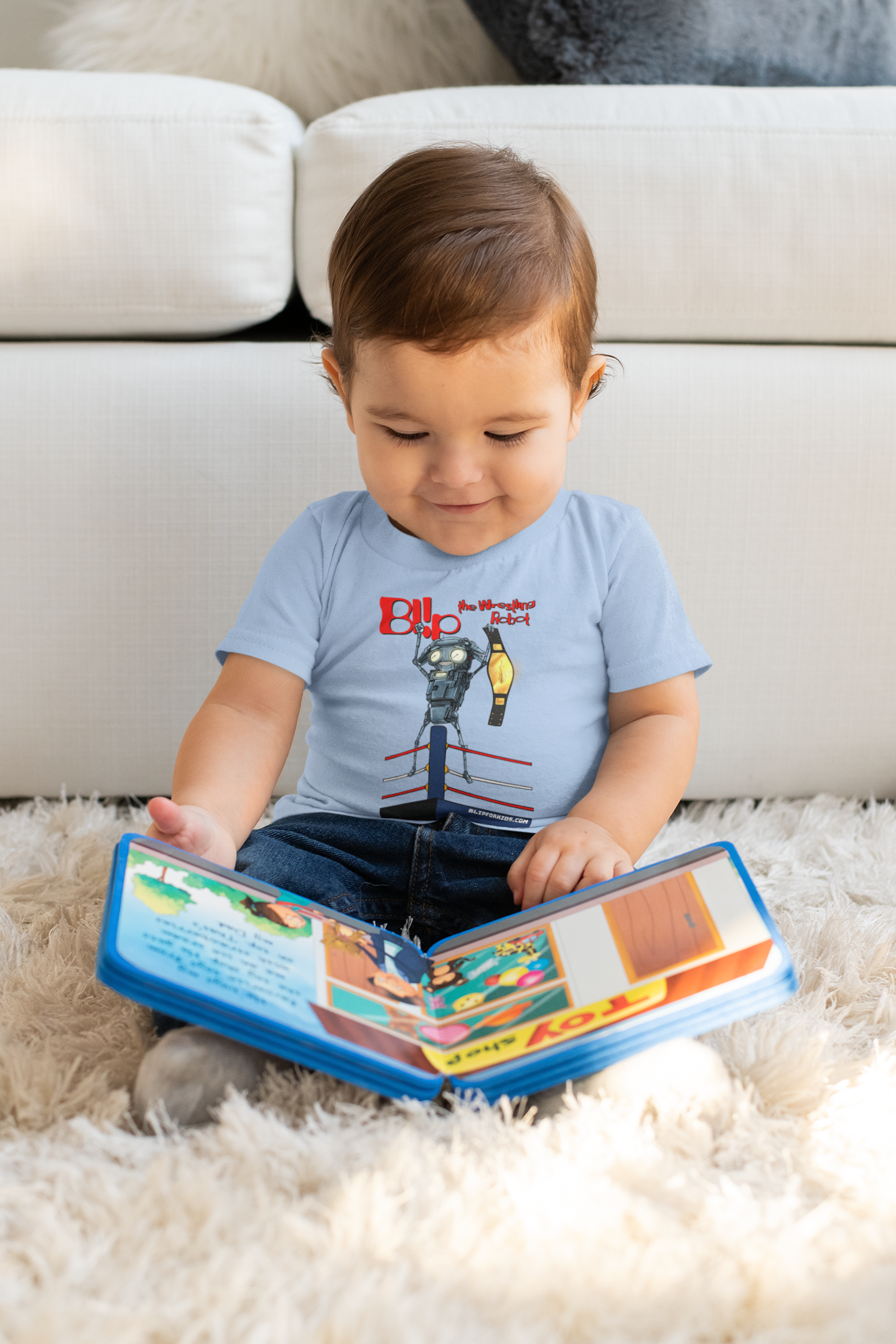 BL!P the Bot™ - Funny Wrestling Robot - Infant Graphic Tee - Fun & Playful Design for Kids