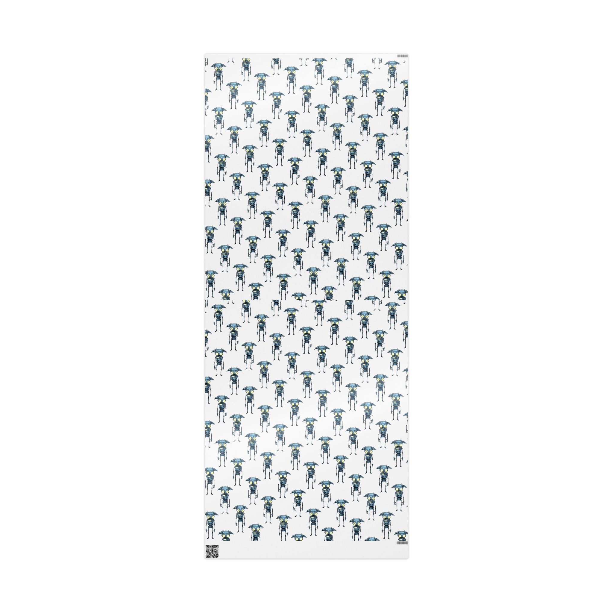 Bl!p the Bot  Wrapping Paper — Cute Blue Robot