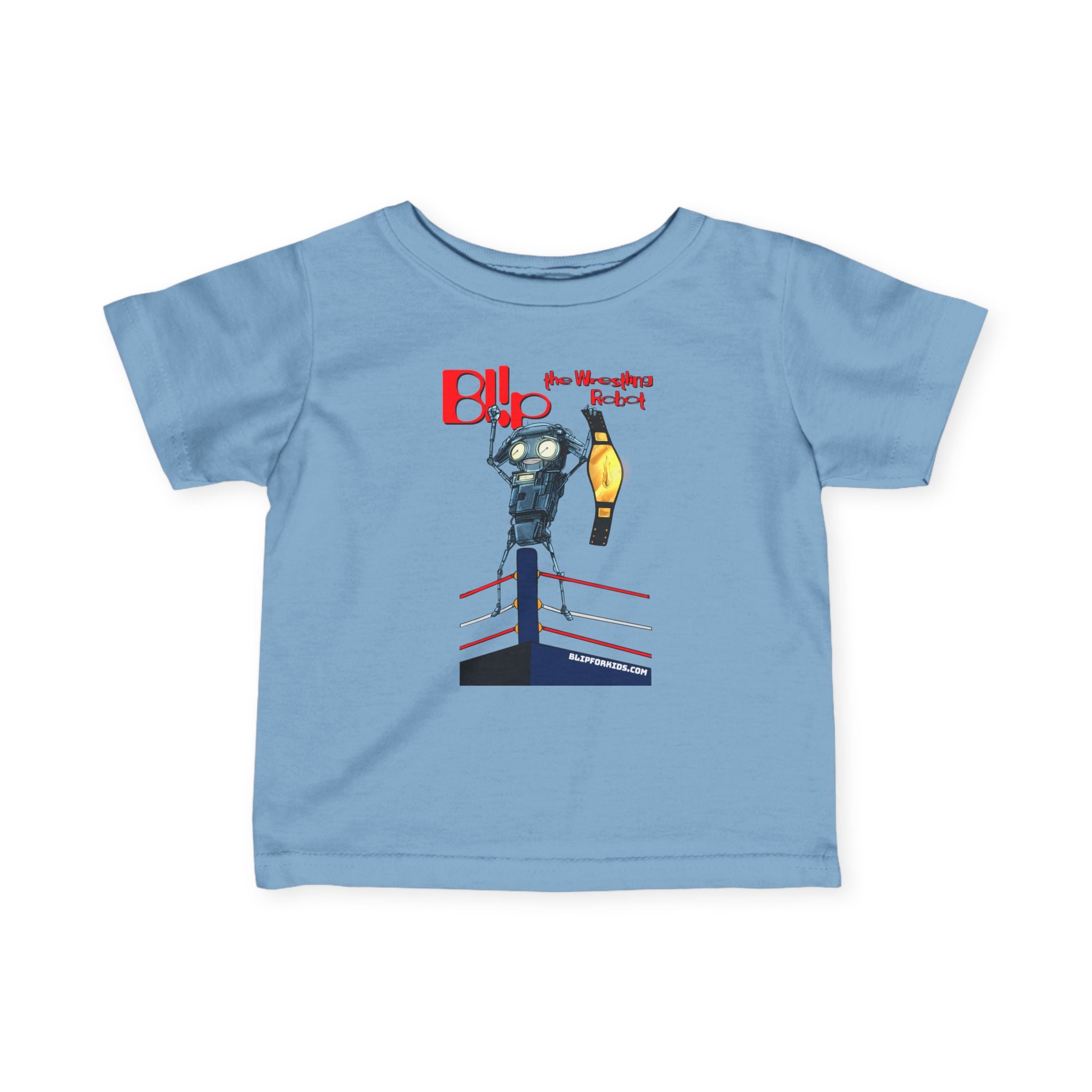 BL!P the Bot™ - Funny Wrestling Robot - Infant Graphic Tee - Fun & Playful Design for Kids