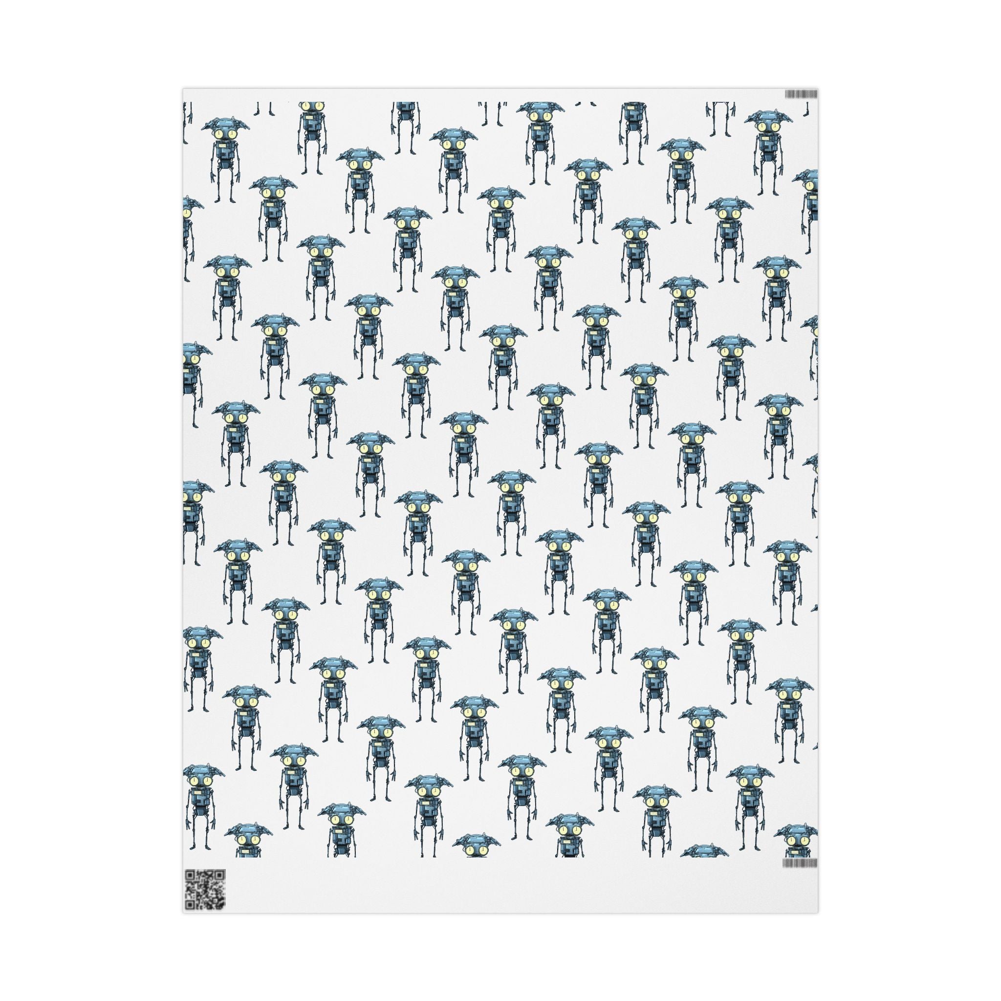Bl!p the Bot  Wrapping Paper — Cute Blue Robot