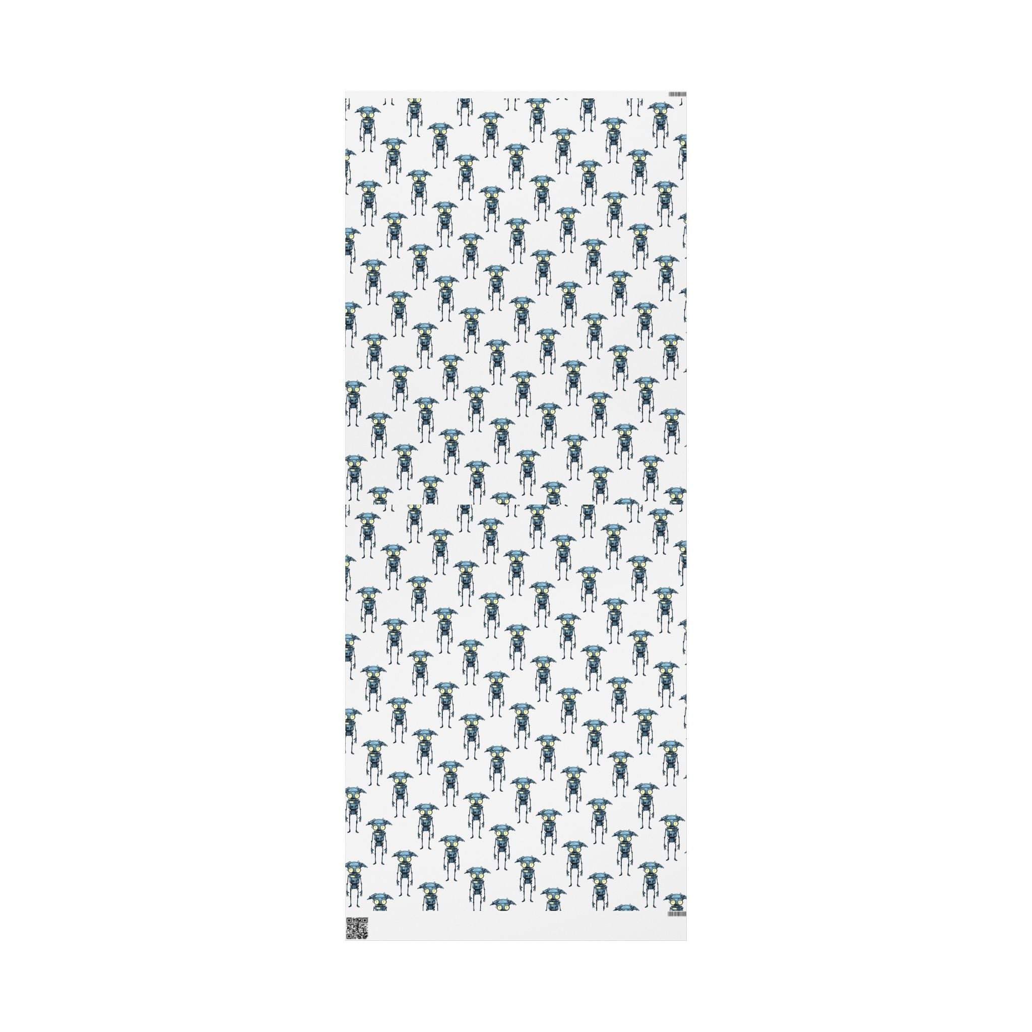 Bl!p the Bot  Wrapping Paper — Cute Blue Robot
